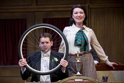 Joey Bybee (Bertie Wooster) and Caitlin Burke (Honoria Glossop) Photo